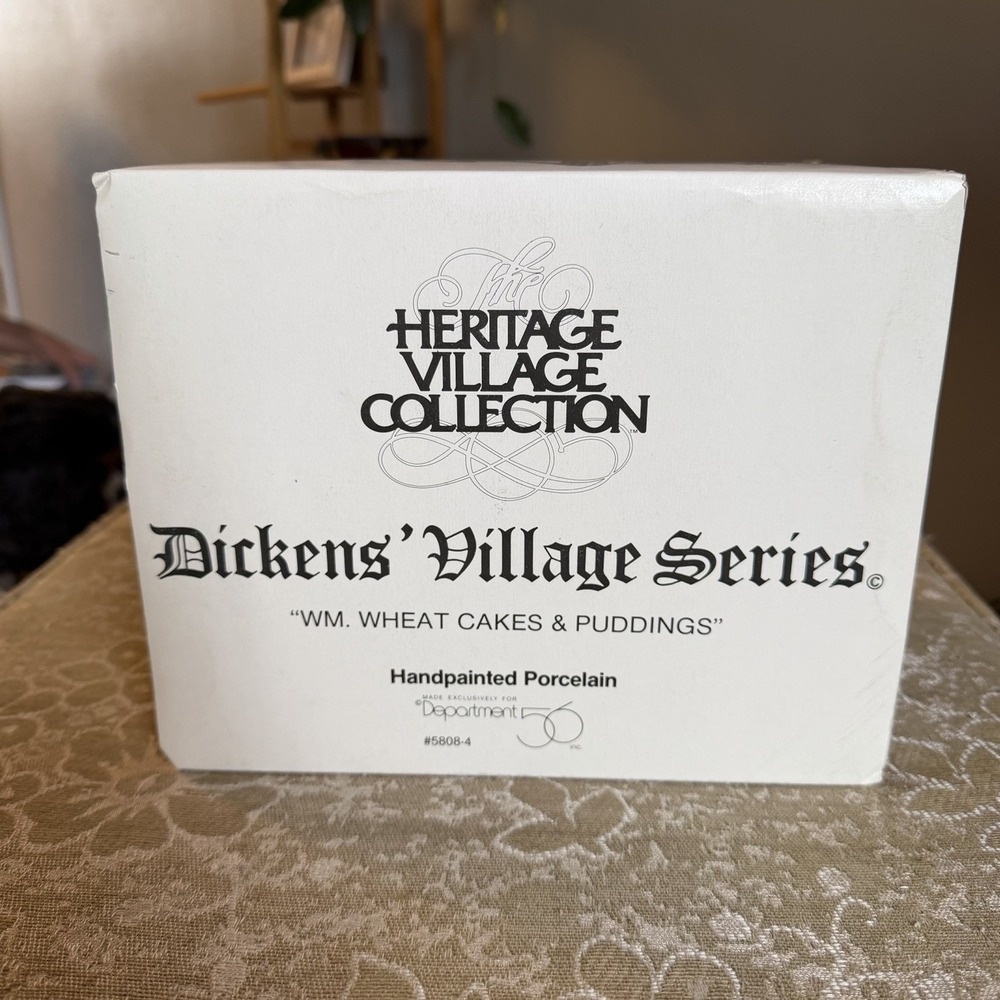 Dept 56 Dickens Village Wm Wheat Cakes & Puddings 5808-4 Retired w Box - Picture 8 of 8